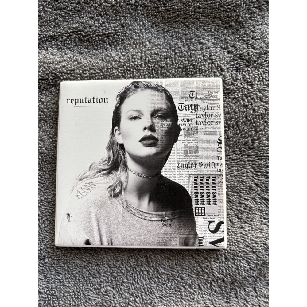 Taylor Swift Reputation Coaster with Cork Back And 1989 Coaster With Cork Back.